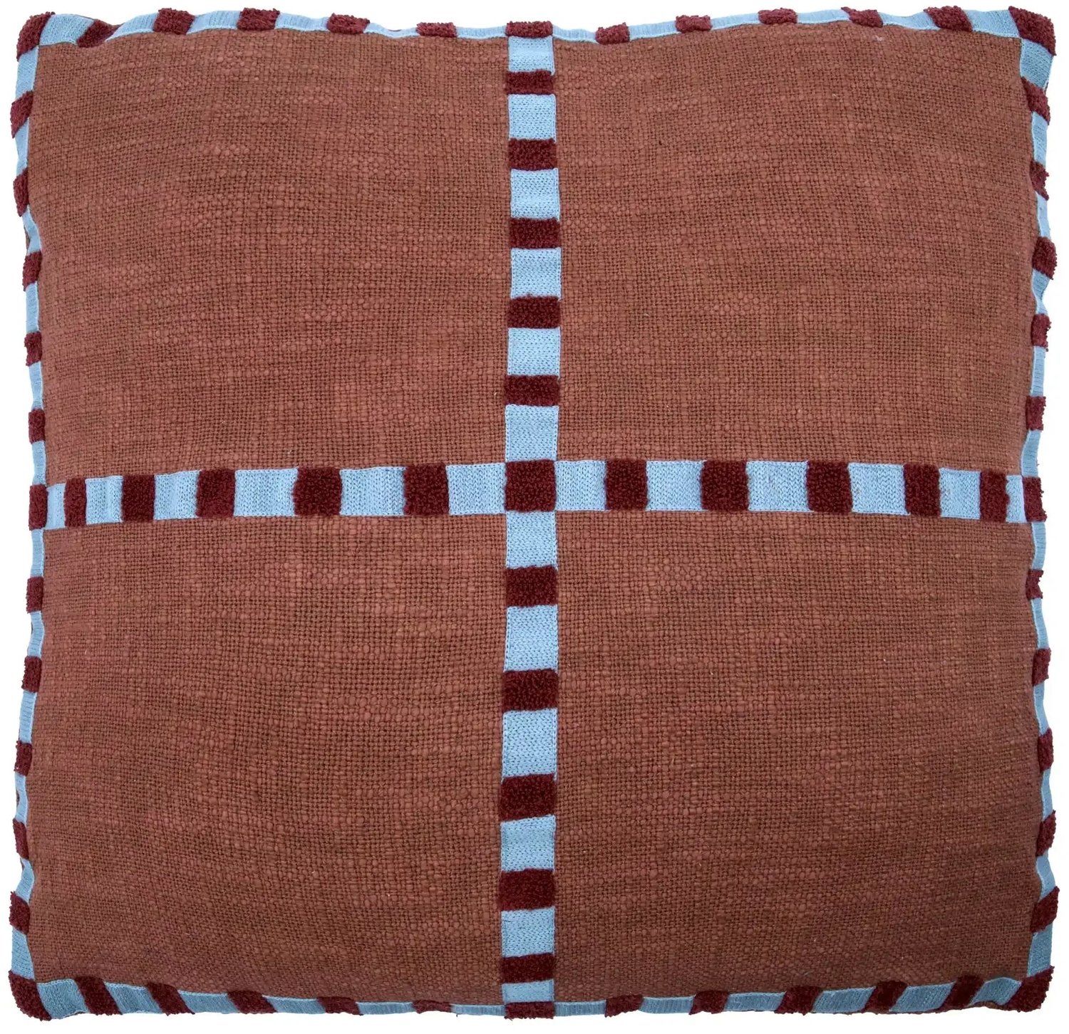 House Doctor Kussenhoes Cross Bruin 50x50cm [gid://shopify/Metaobject/307221758287]