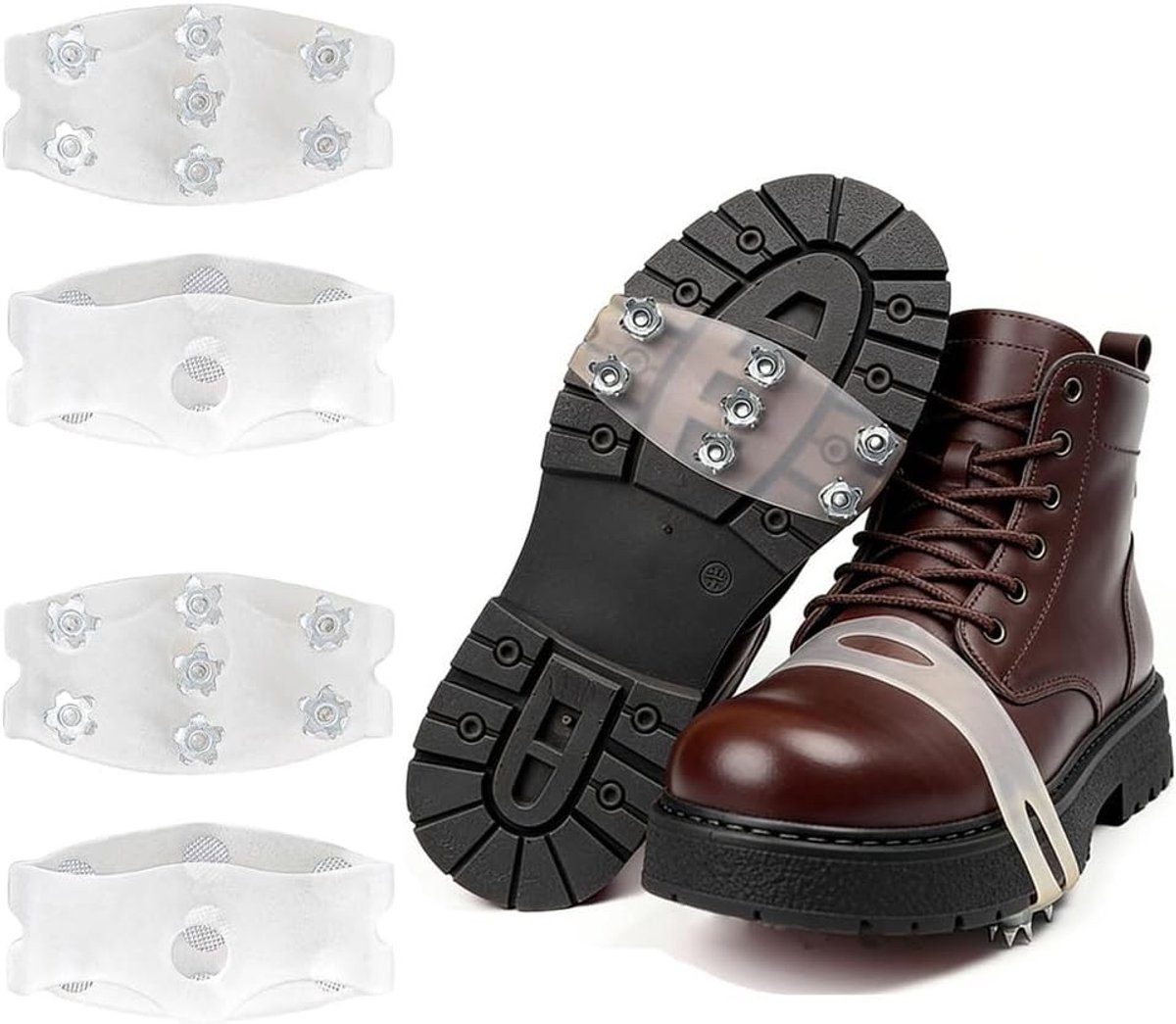 Niet-slip sneeuwschoenen met 7 tanden voor optimale grip en veiligheid tijdens winterse wandelingen en bergtochten