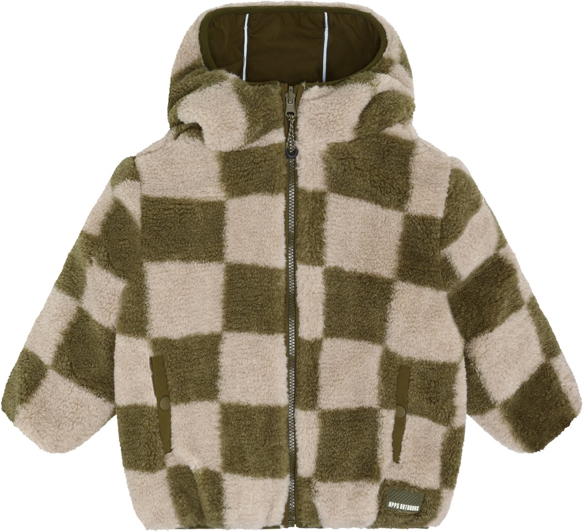 Noppies Jas - Reversible - Dark Olive - Maat 122