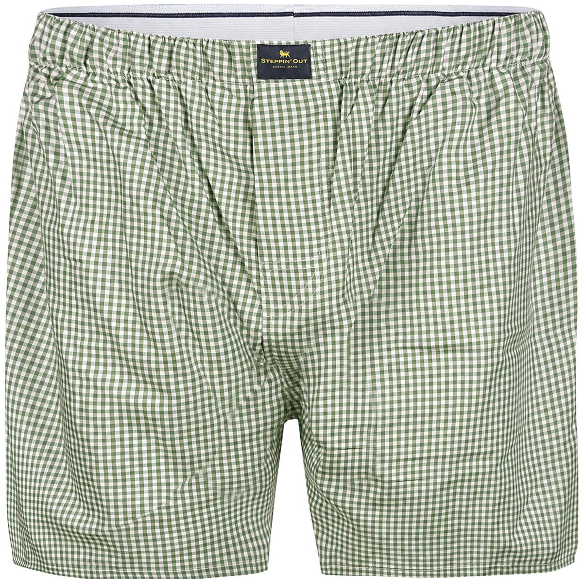 Steppin' Out Boxershort Vichy Groen - Maat XL - Heren - Boxershorts
