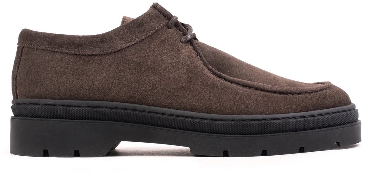 Hinson elon lace moc donkerbruin suède