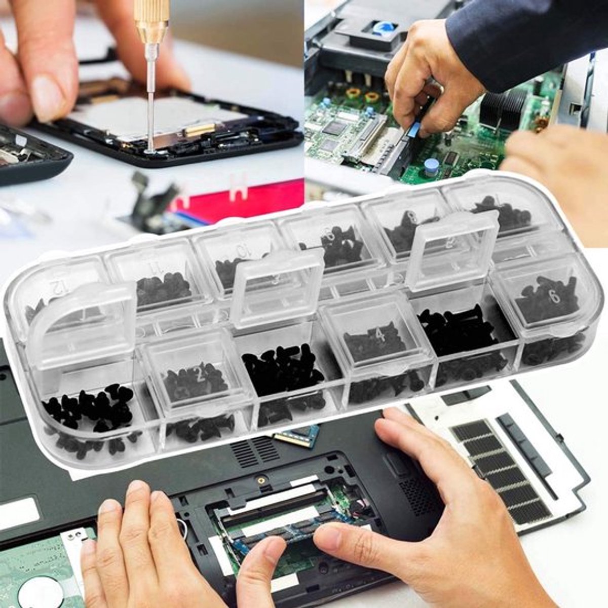 Onf3 - Computerschroeven - M2 M3 M2.5 - 240 Stuks - Zwart - Schroeven Set - Voor