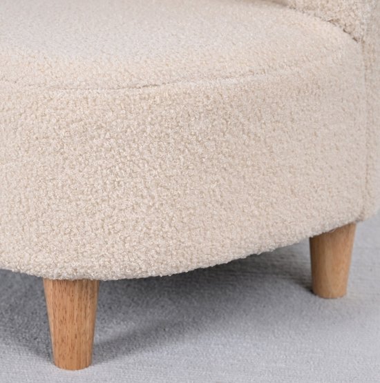 MODFU-Kinderfauteuil-Berenoren-Teddyfleece-Beige-Hout van modfu — afbeelding 4