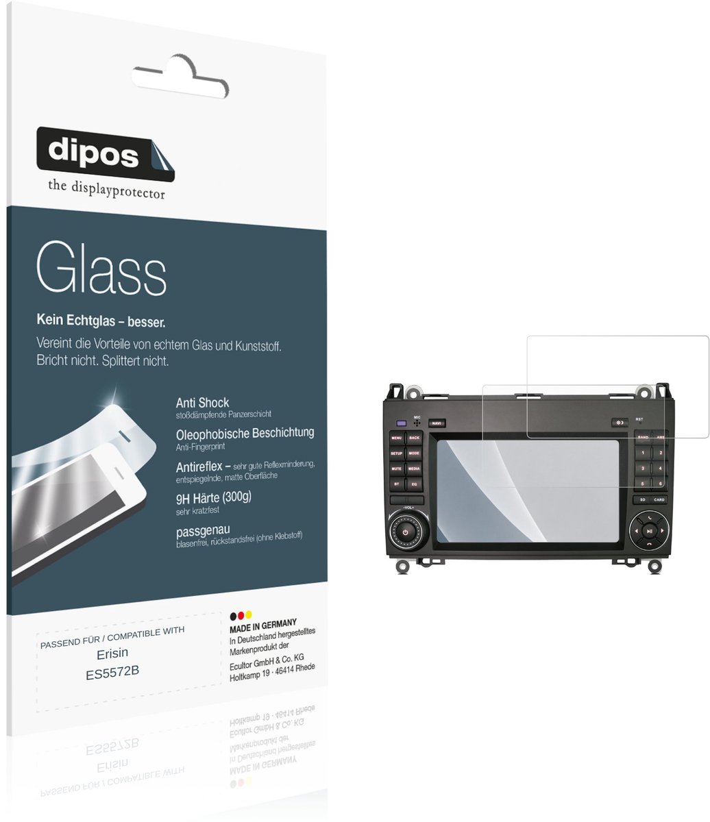 dipos – 2x Matte Pantserfolie geschikt voor Erisin ES5572B | 9H Screenprotector