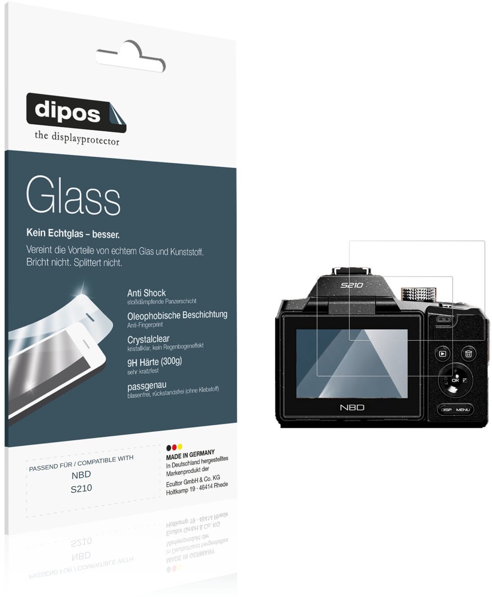 dipos – 2x Pantserfolie geschikt voor NBD S210 | 9H Screenprotector
