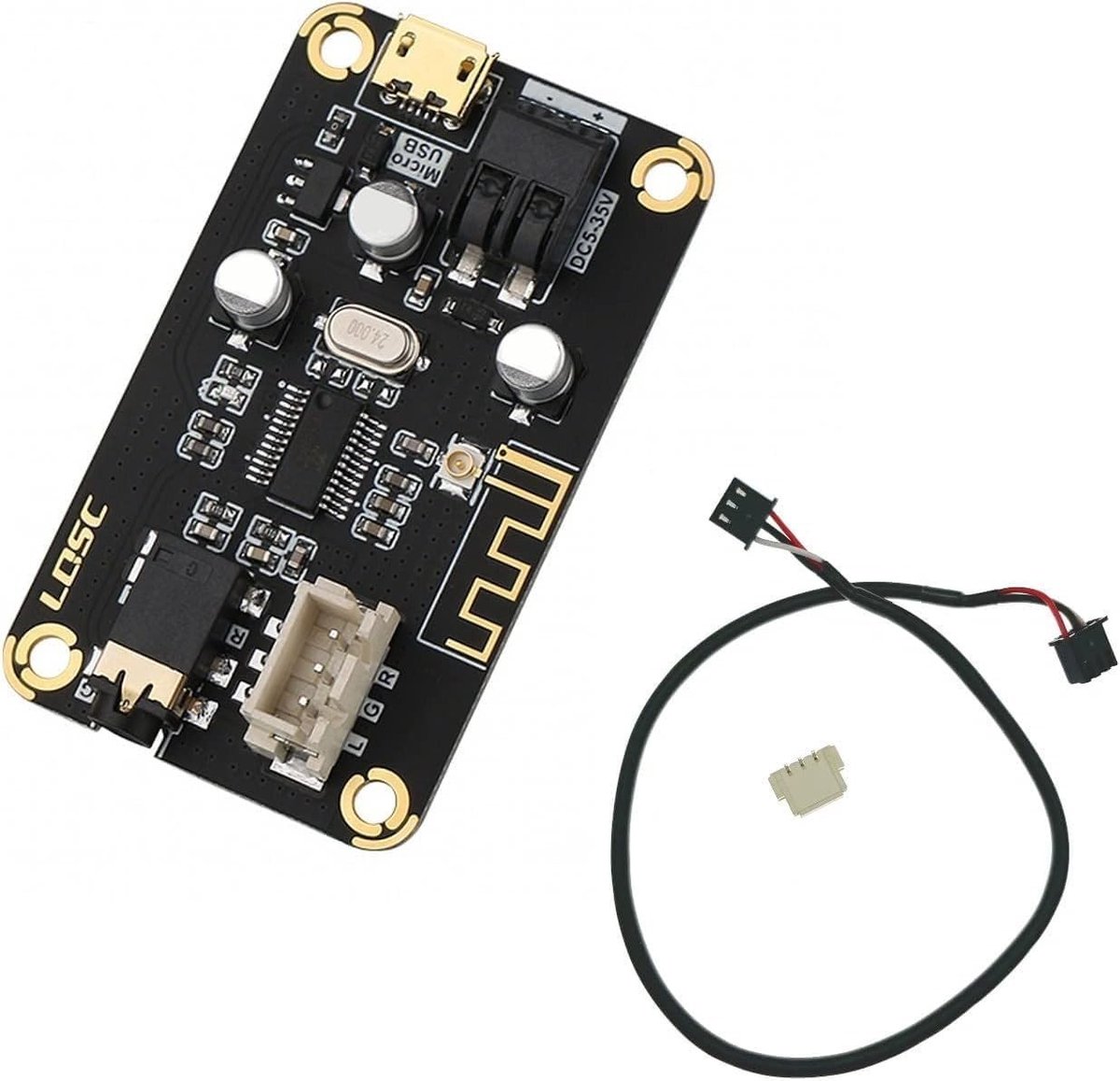 Bluetooth Audio Module DC 5-35V - Stereo Receiver Board met Draadloze MP3 Versterker voor DIY Luidspreker Aanpassing en Geluidsverbetering