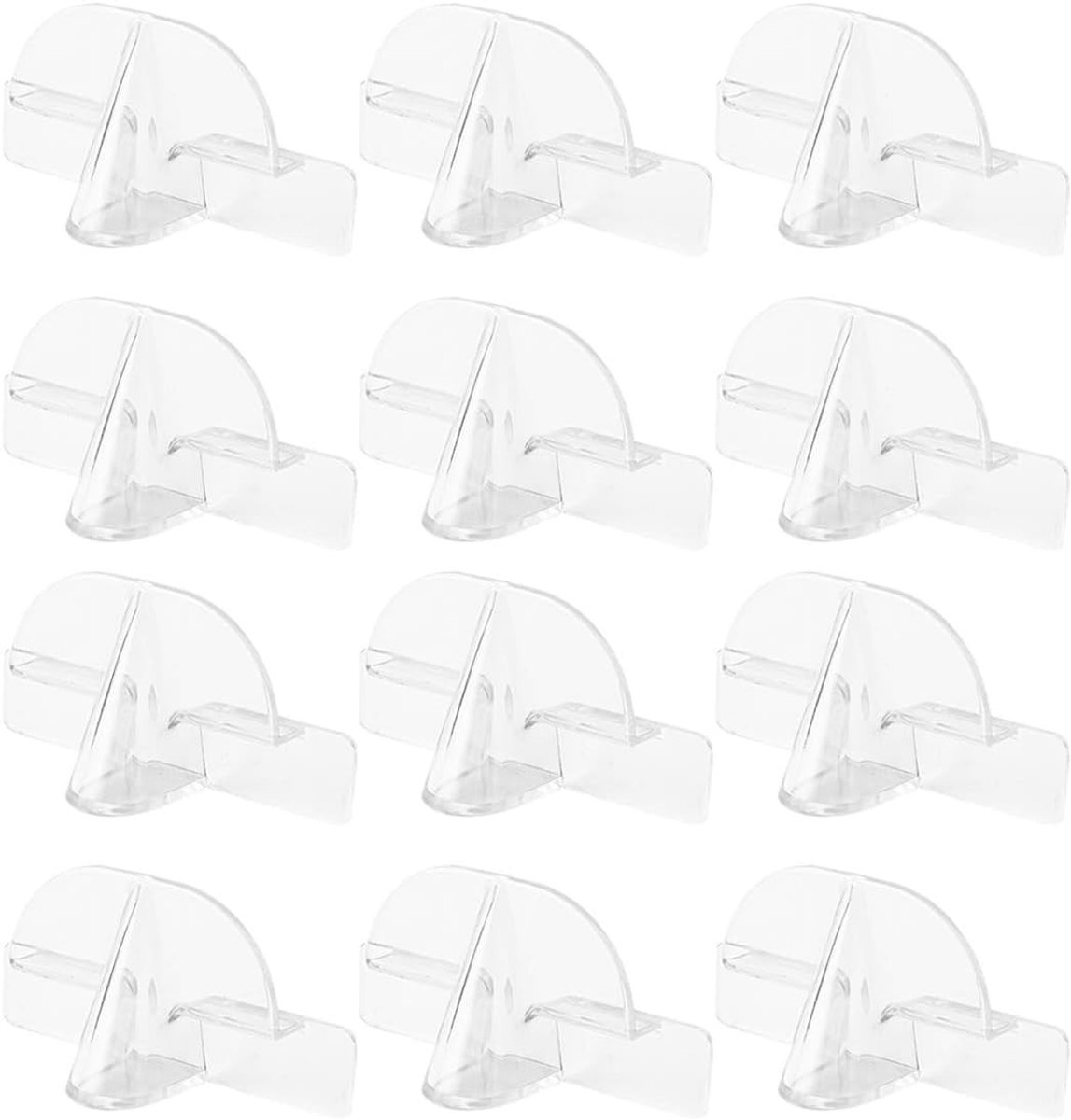 12 Stuks Wandmontage Brilhouder Zonder Boren, Transparante Displaystandaard voor Zonnebrillen en Optische Brillen, Ruimtebesparende Organizer