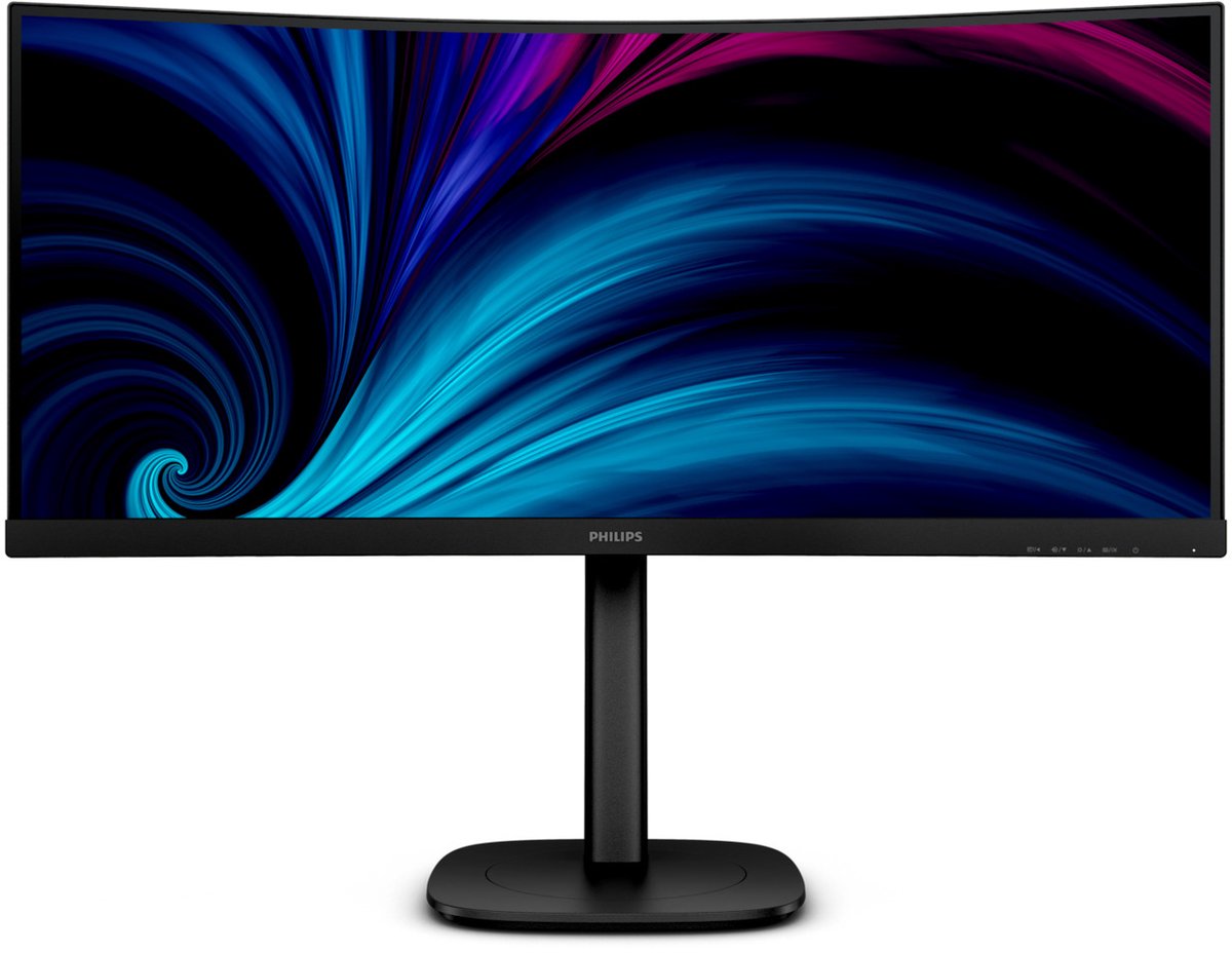 Philips 34B2U3600C - 34 inch Ultrawide Curved QHD Business Monitor - USB-C 90W - RJ45 - 120Hz - 5 jaar garantie