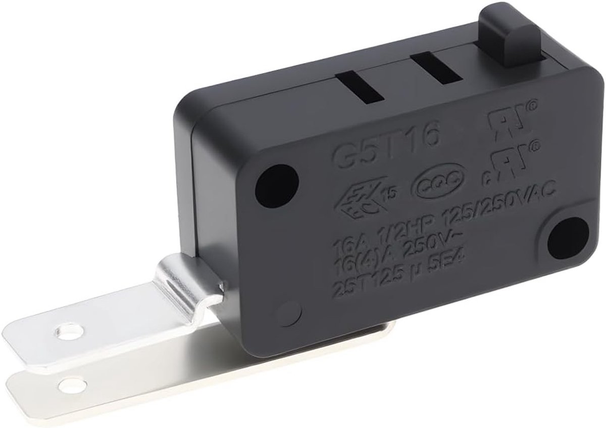 Micro Switch Deurslot voor Vaatwasser 2Pin 16A 250VAC Geschikt voor Lamona en andere merken