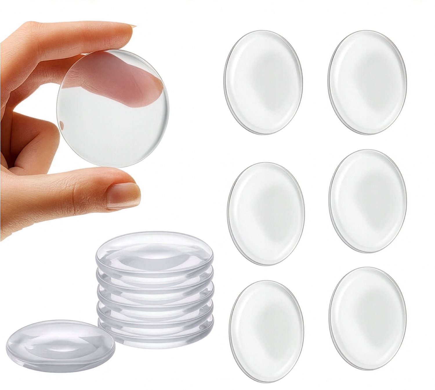 12x Zelfklevende Deur Stopper - Transparant Silicoon
