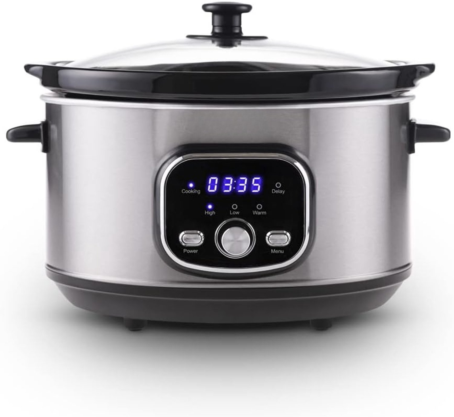 QEVA Slowcooker met Timer - Crockpot - Multicooker - Wit - 25cm x 32cm x 23cm
