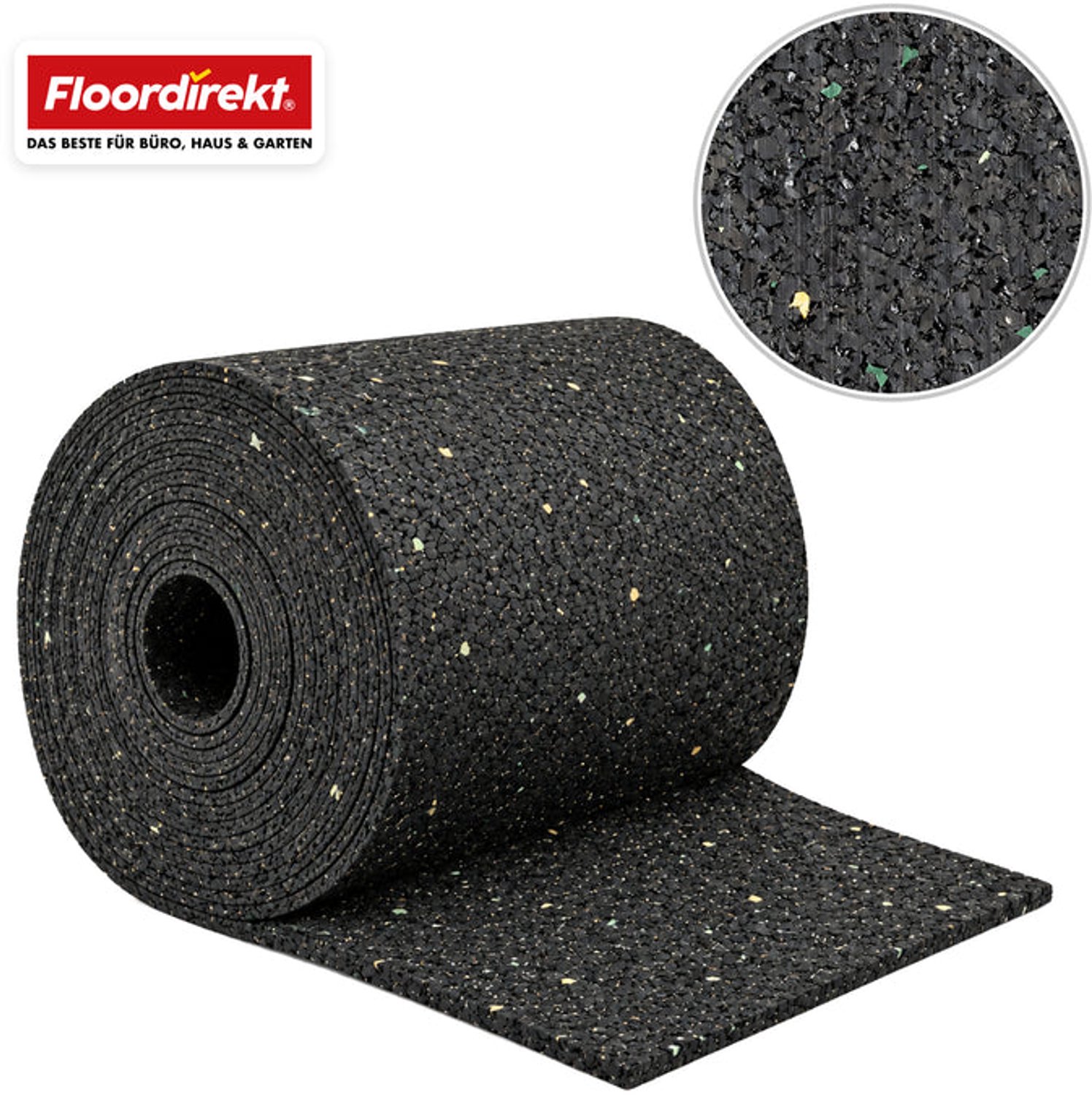 Floordirekt Terraspad op rol – Rubbergranulaat onderlegger voor vlonderplanken – 5 m × 8 cm × 5 mm