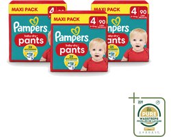 3 x Pampers – Luierbroekjes – Baby Dry Pants Maat 4 – 90 Luiers - Wasstrips - Baby Luier - Luierbroek - Droge Luier - Luier Voor Baby - Luier Voor Kind