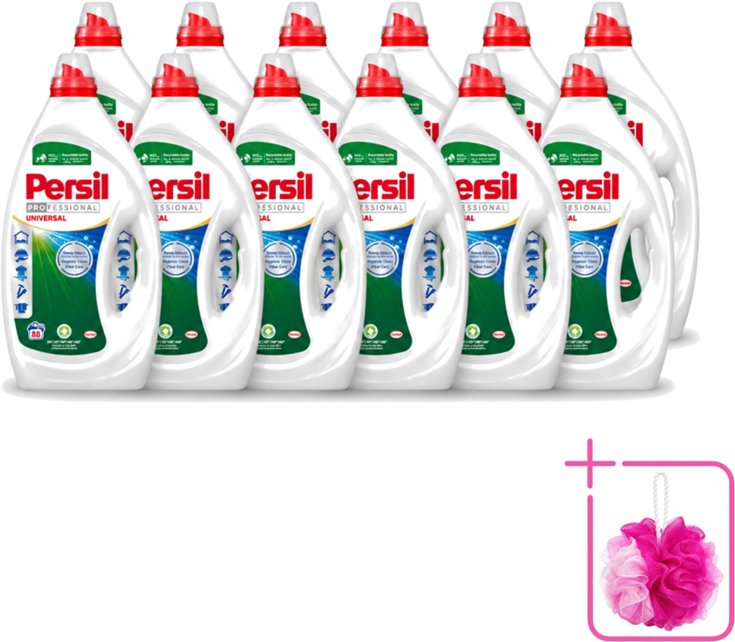 12 x Persil Professional - Universal - Vloeibaar Wasmiddel - Witte en Gekleurde Was - 88 Wasbeurten - Bulkverpakking - Wasmiddel - Douchemop - Wasmachine