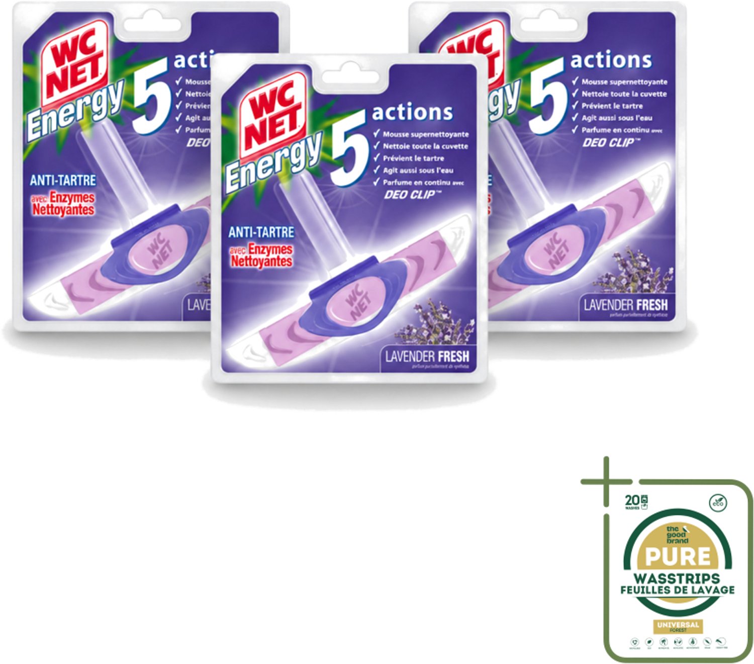 3 x WC Net - Toiletblok - Lavendel - 1 Blokje - Wasstrips - Toilet Net - Toilet Reiniger - Lavendel Geur - Toilet Reinigen - Toilet Hygiëne