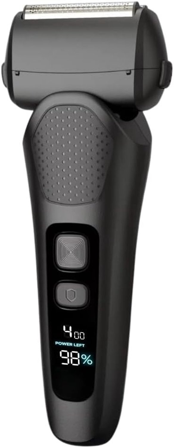 Elektrisch Scheerapparaat voor Heren - Zwart - Voor Huid en Baard - Met Draaibare Kop en Ultrascherpe Messen - Voor Comfortabele Scheerbeurt