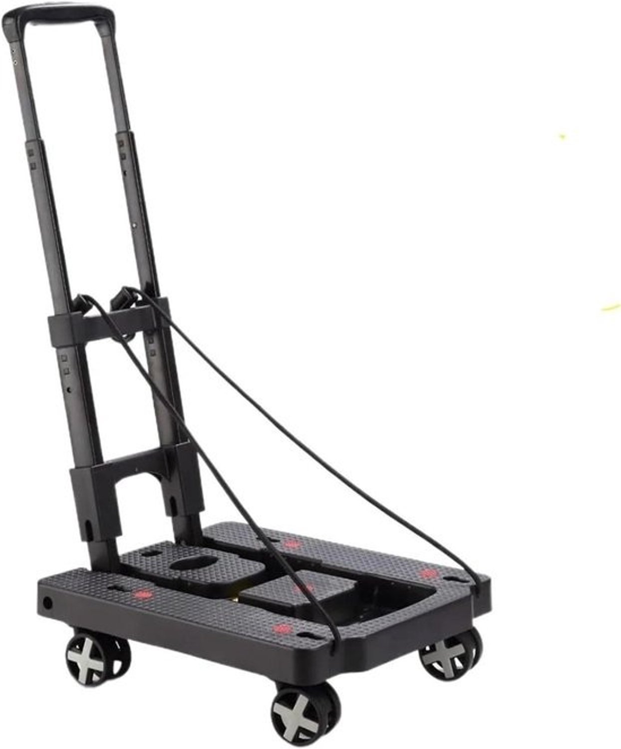 Vouwende Steekwagen - Dolly Bagagekar - Bagage Verplaatsen - Lichtgewicht Constructie - 49.9 kg - Zwart