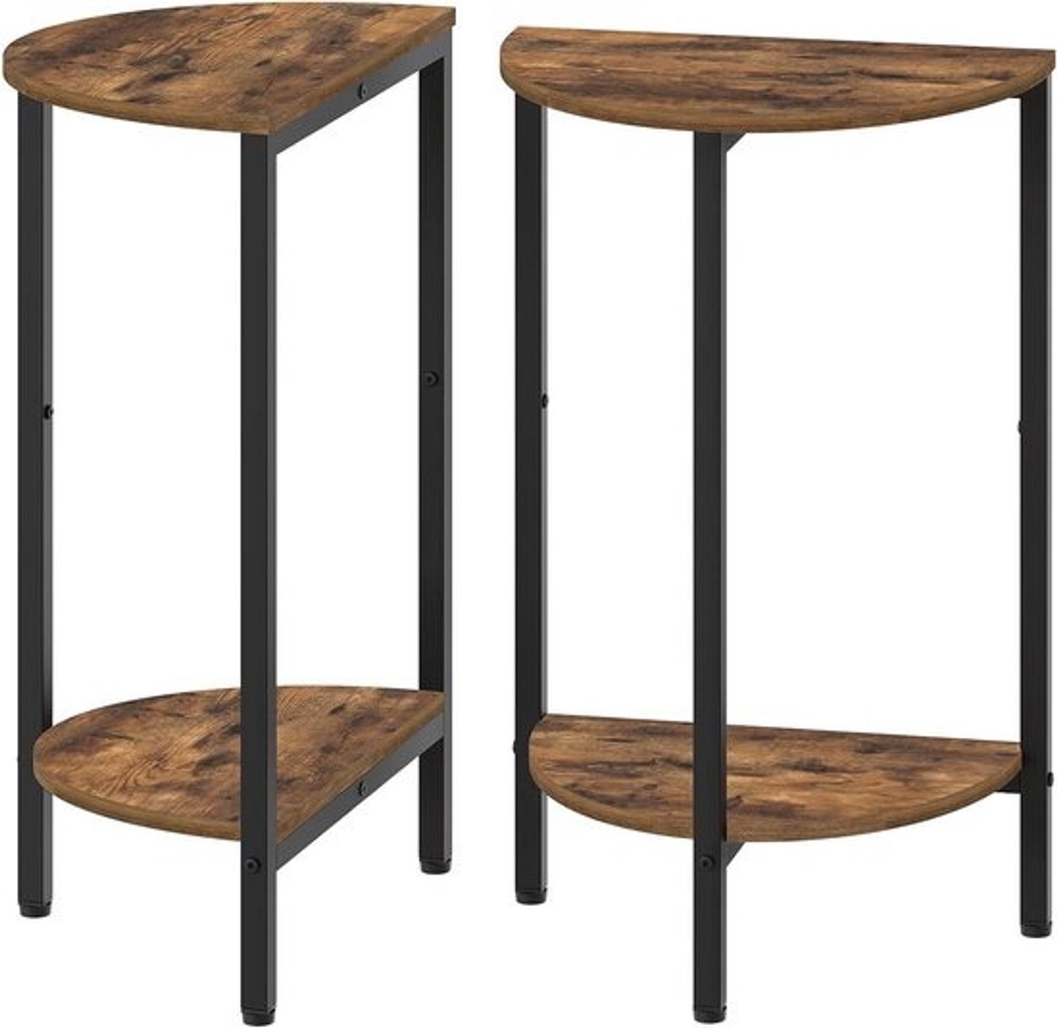 Eindtafels Set - Bijzettafels - Woonkamer Decoratie - Industriële Stijl - 52 x 40 x 67 cm - Bruin