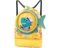 KASESSS Cartoon gymrugzak, waterdicht, trekkoord, natte scheiding, zwembadtas met schoenenvak, ideaal voor reizen - ShopVlot