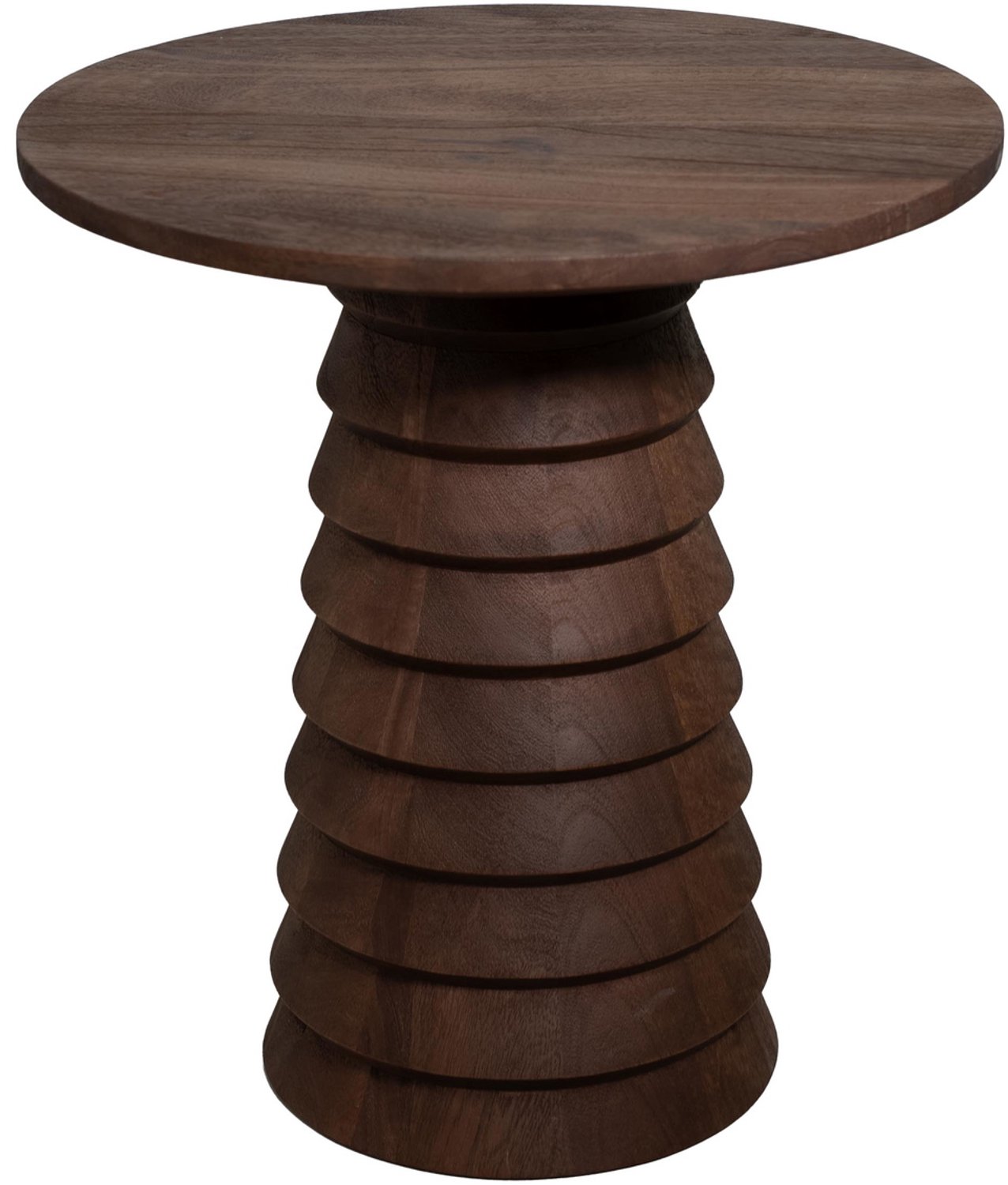 DÉJA Living Bijzettafel Marin - Rond Donkerbruin Hout - 46x46x50cm