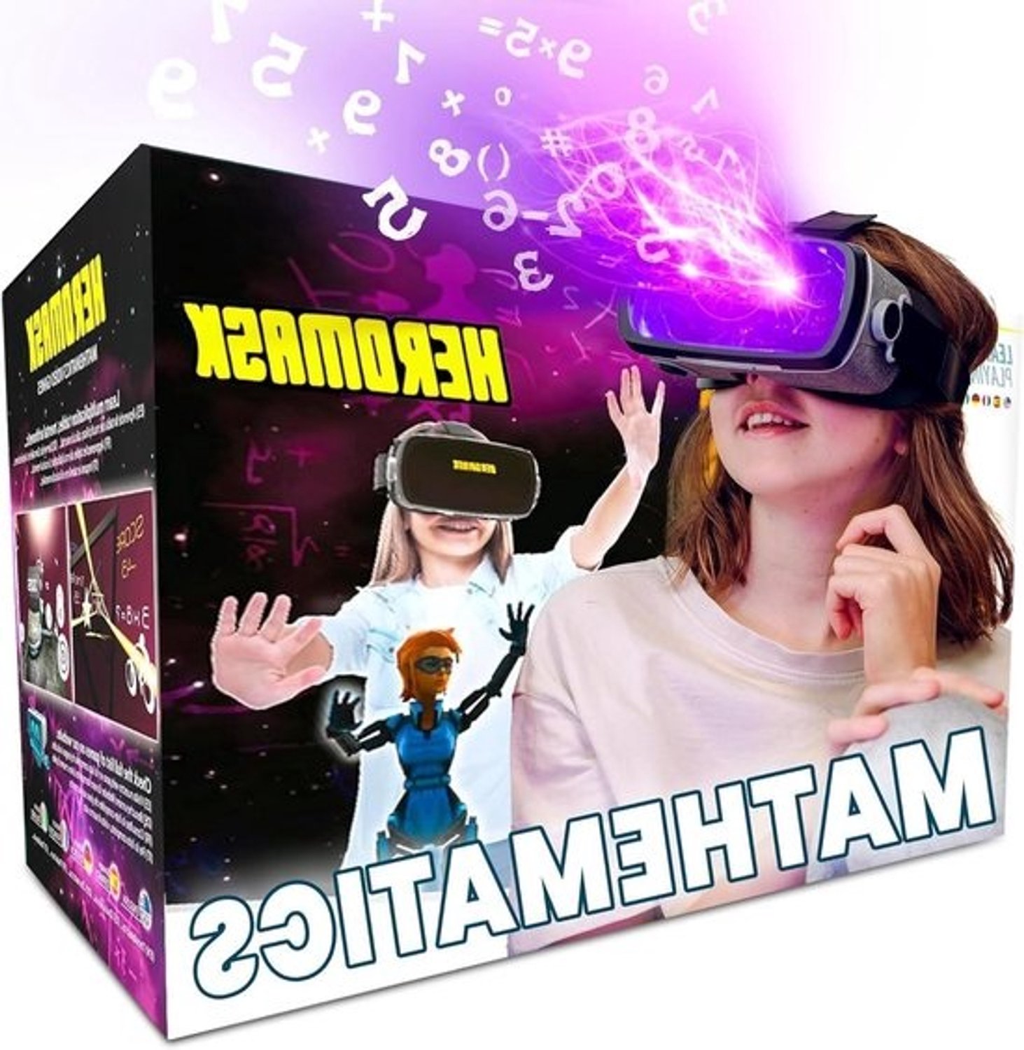 Virtual Reality Bril - VR Bril Kinderen - Wiskunde Leren Spelletjes - Ingebouwde Mechanische Knop - Niet van toepassing - Wit