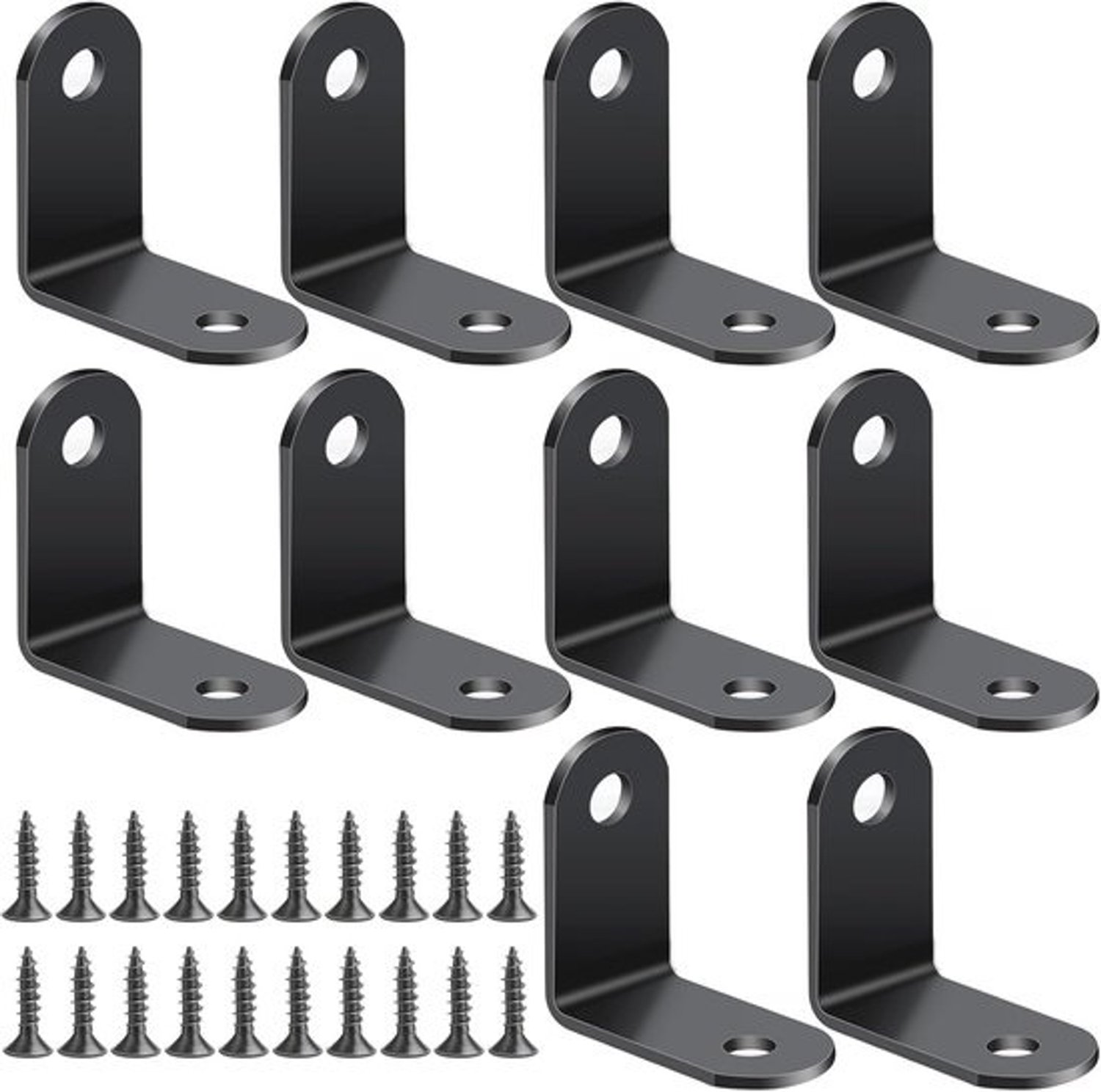 Hoekverbinding 90 graden - Bevestigingsbeugel - Meubelreparatie - Versterkt hoeken - 50x50mm - Zwart