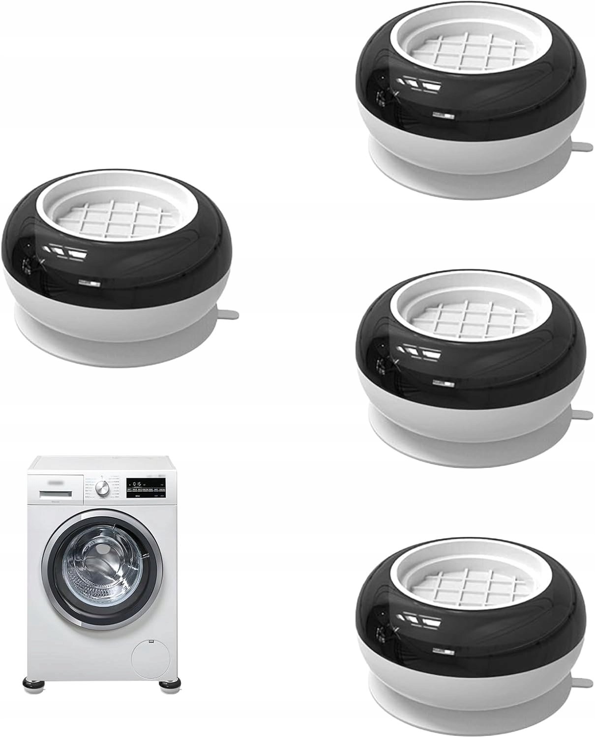 4x Antivibratie Voetjes voor Huishoudelijke Apparaten - Wasmachine, Vaatwasser