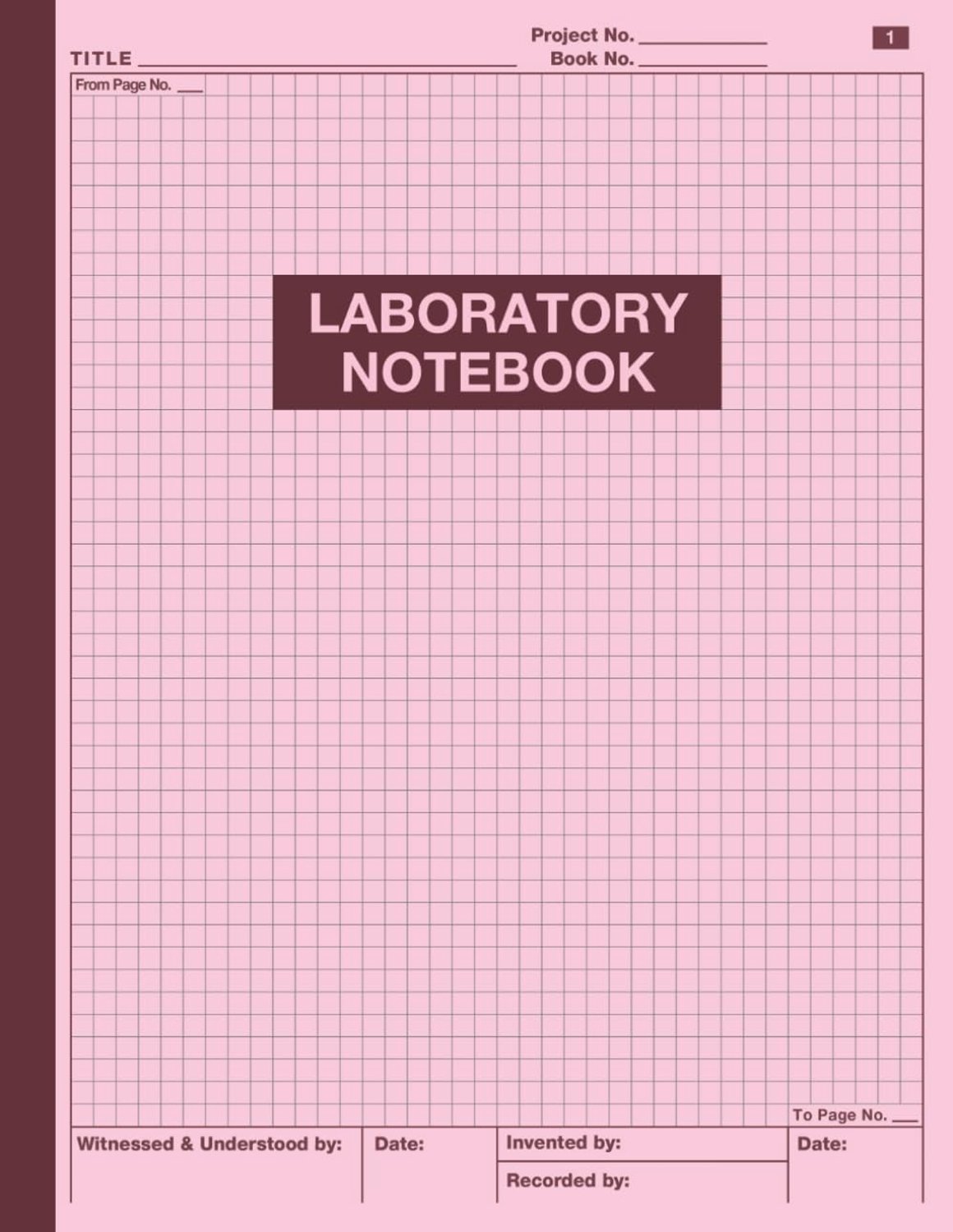 Laboratory Notebook: Simply Lab Notebook for Researchers, 105 pages, 8.5 x 11 in, Student Laboratory Notebook, Pink - ShopVlot