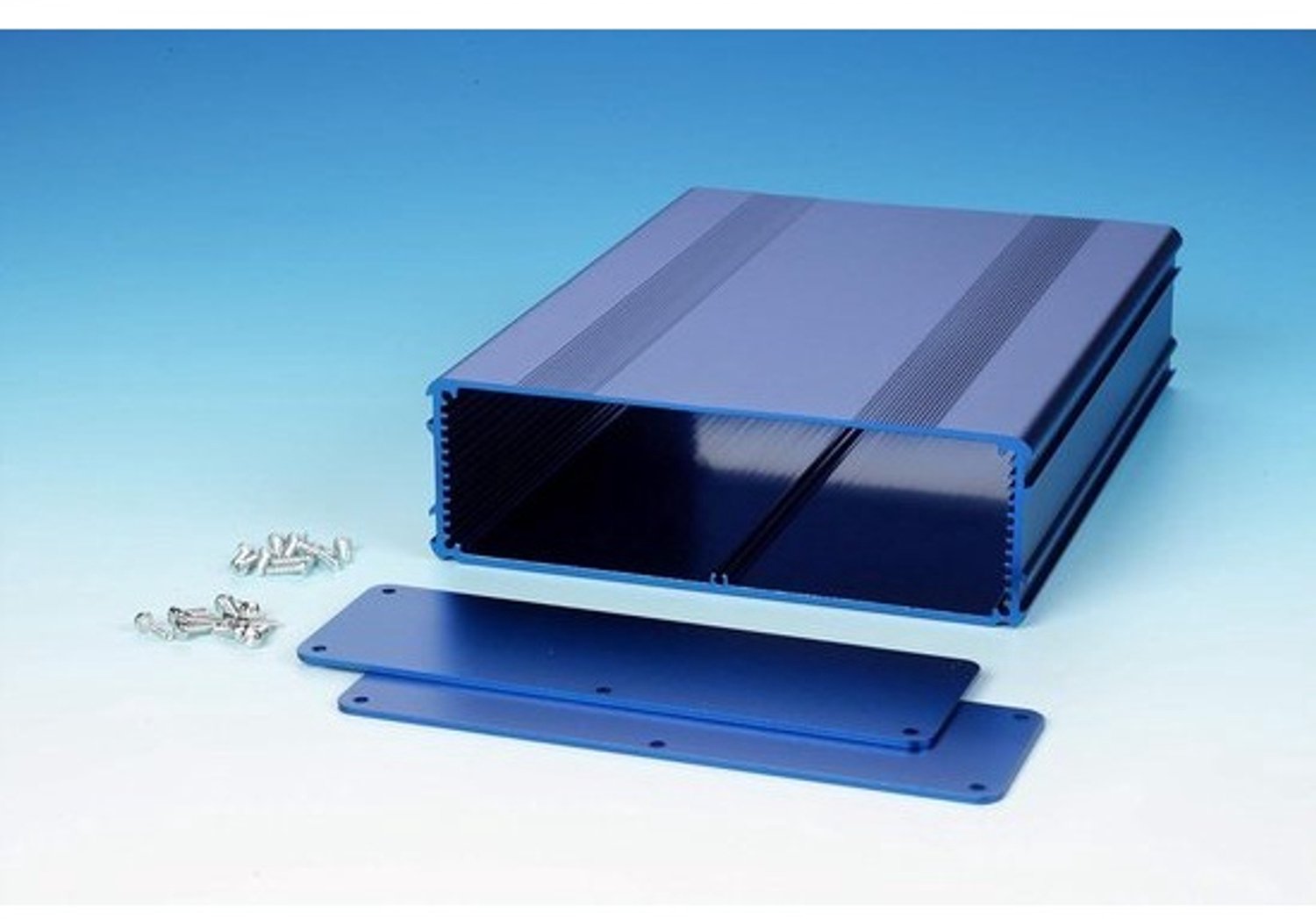 Aluminium Projectdoos - Elektronica Behuizing Doe-het-zelf - Elektronica Beschermen - Geanodiseerde Afwerking - 220 x 170 x 53.5 mm - Blauw