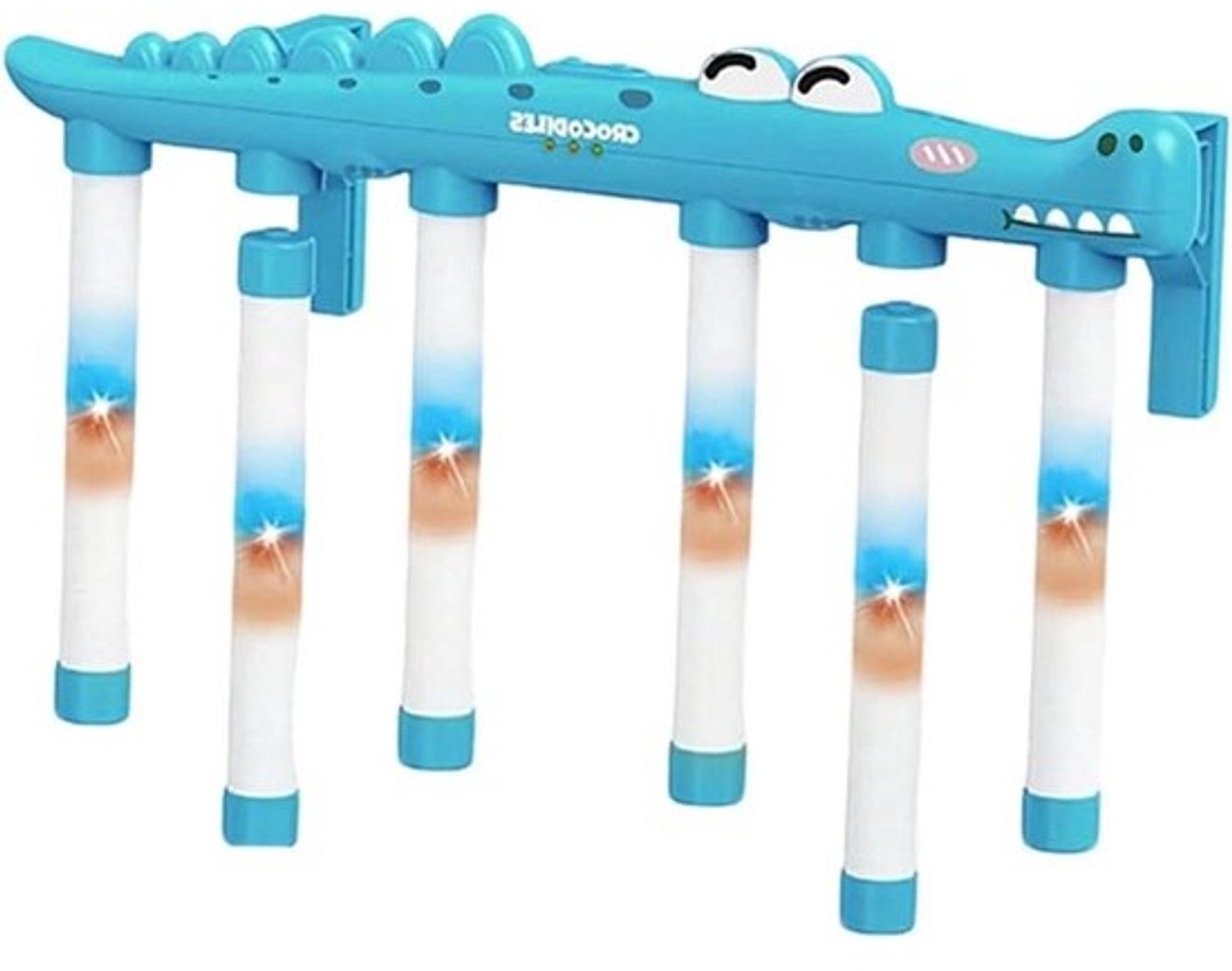 Reactiespel Krokodil - Valstok Spel - Snelle Reactie - USB Oplaadbaar - 3 Snelheden - Blauw