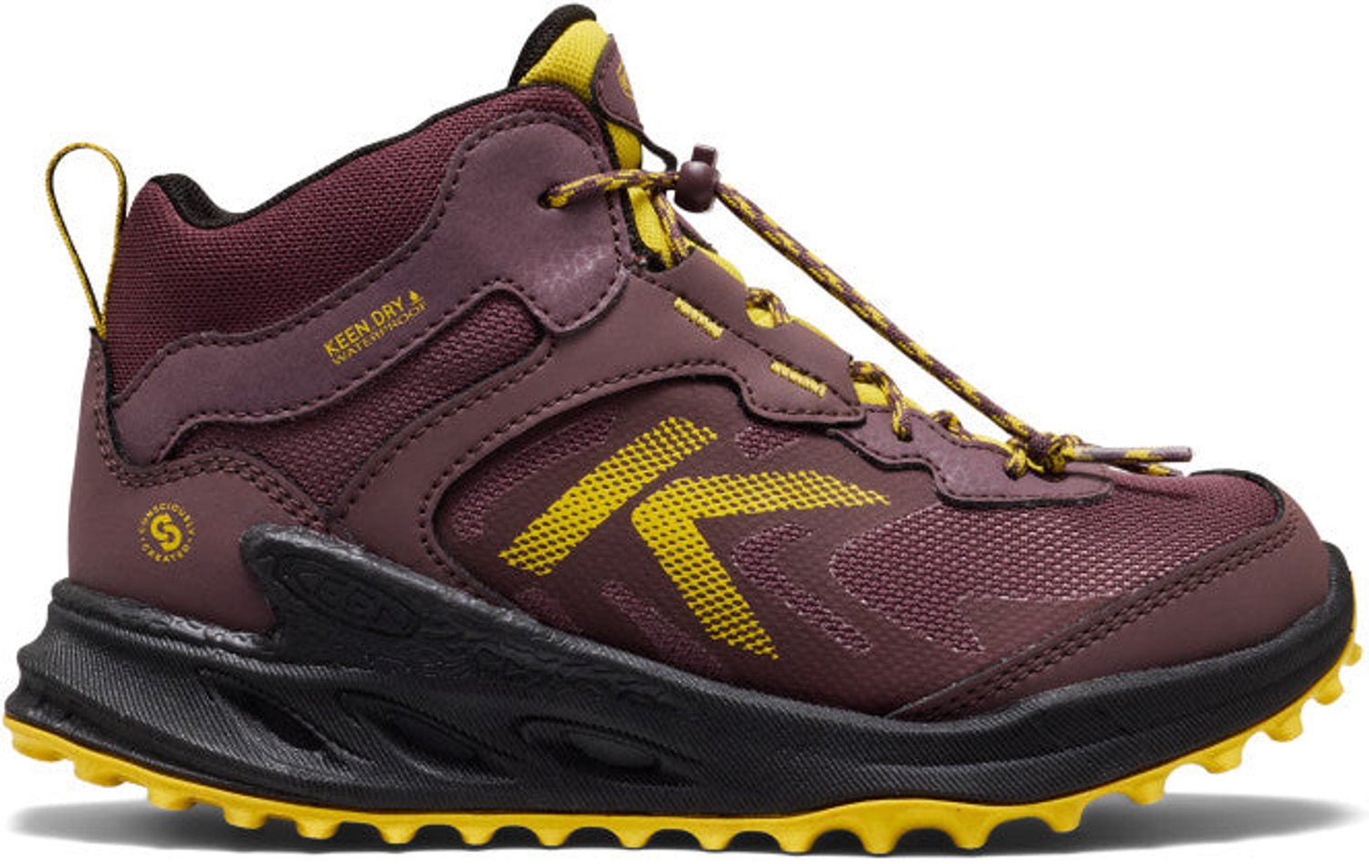 Zionic Mid Kinder Wandelschoenen Leer Waterdicht Rood