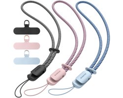 SURPHY 3 Stuks Telefoonkoord, Polsband Lanyard voor Telefoon met Patch