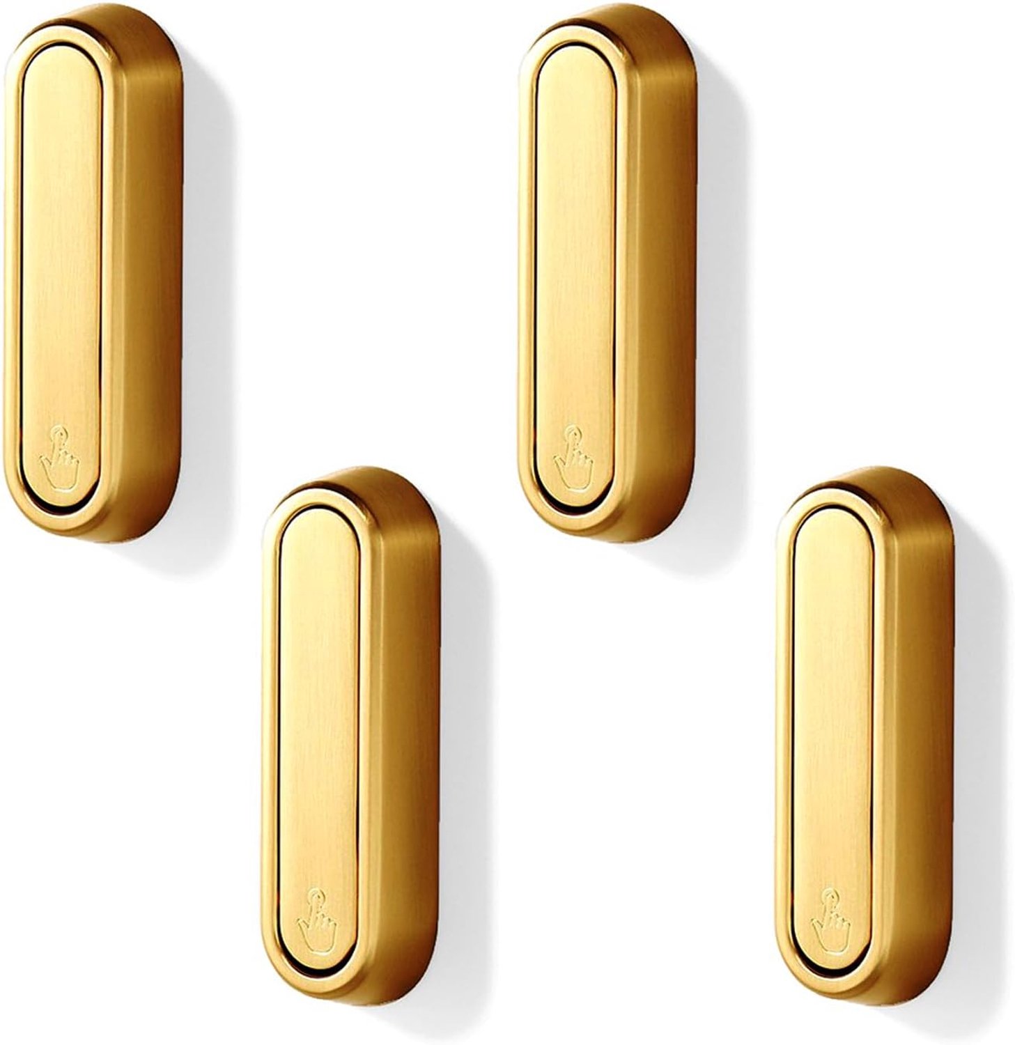 Wandhaken goud 4 stuks - metalen vouwhaken - onzichtbaar ontwerp - ideaal voor opbergruimte - ShopVlot