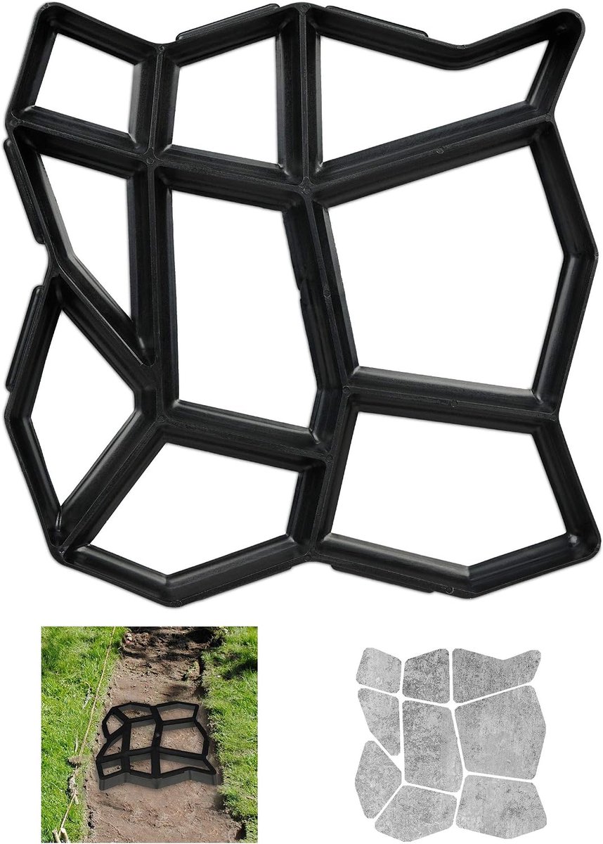 Bestratingsvorm, 9 kamers, HBT 4x42x42cm, bestratingsstenen