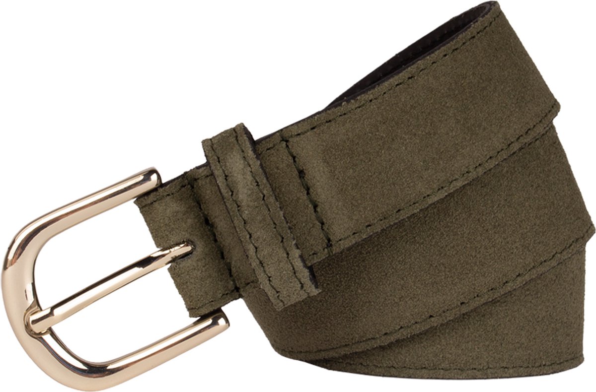 Legend Dames - Leren riem - Groen - 80cm