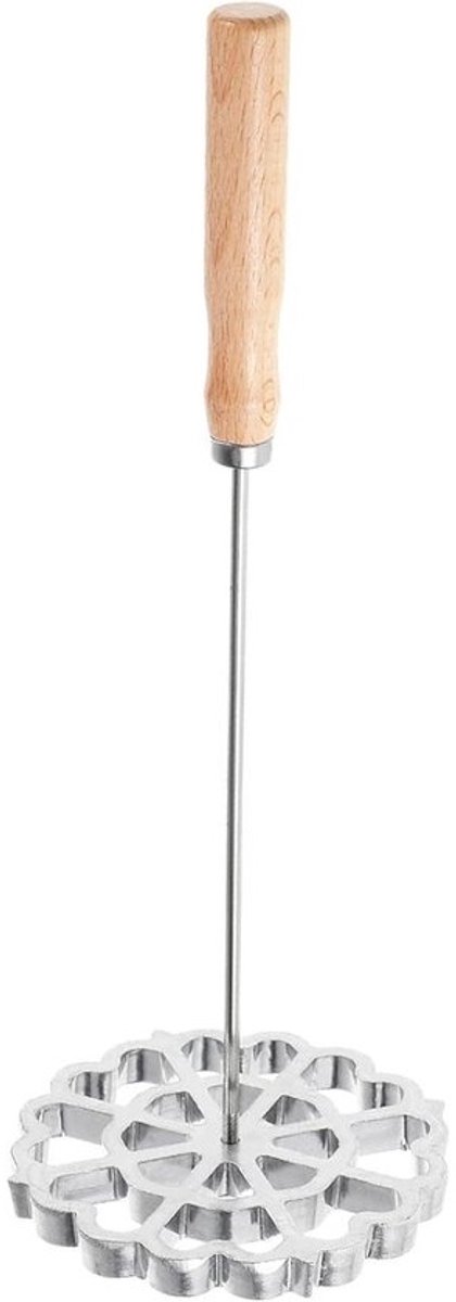 Frituurlepel Snackvorm - Bakvorm Keuken - Snacks Maken - Houten Handvat - 31.5 cm Lengte - Zoals Getoond