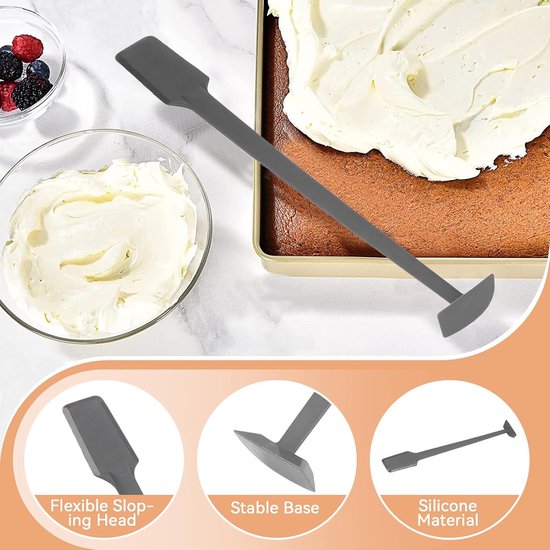 steel siliconen pot spatel, voedsel schraper voor potten, smoothies, blenders, keuken schraper, 36cm — afbeelding 3