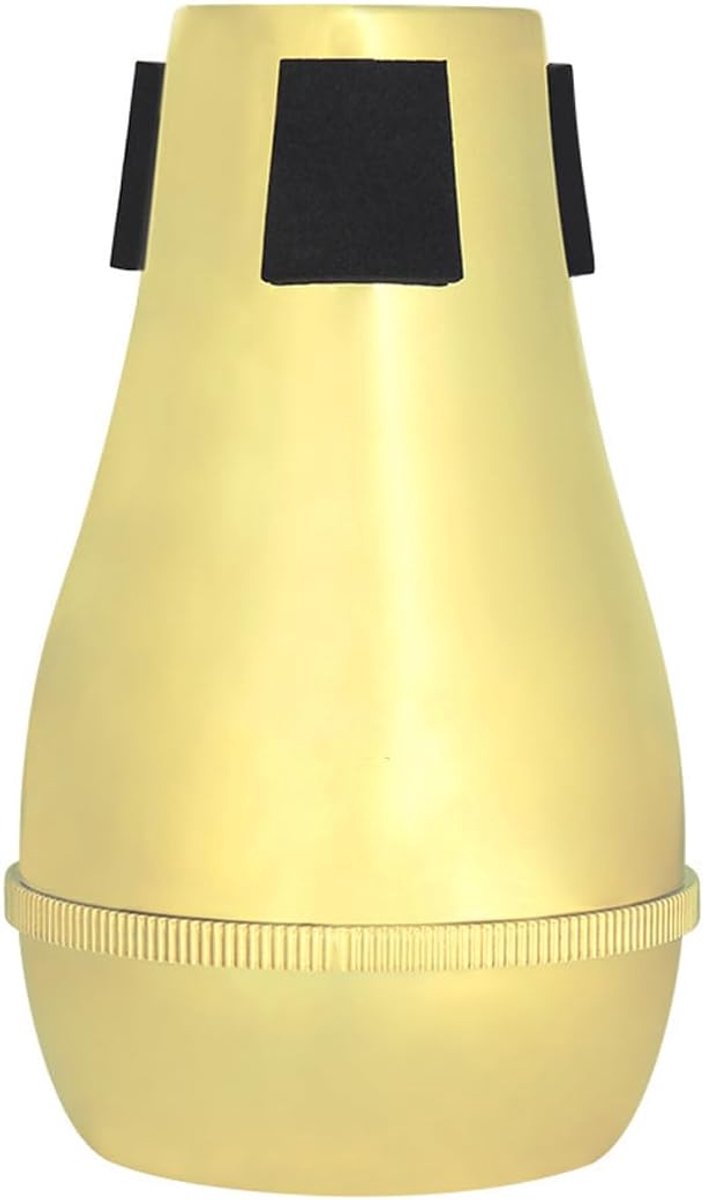 Longhorn semi-gesloten Sourdine, lichtgewicht praktijktrombone sourdine voor rustige thuispraktijk, orkestrepetitie, goud
