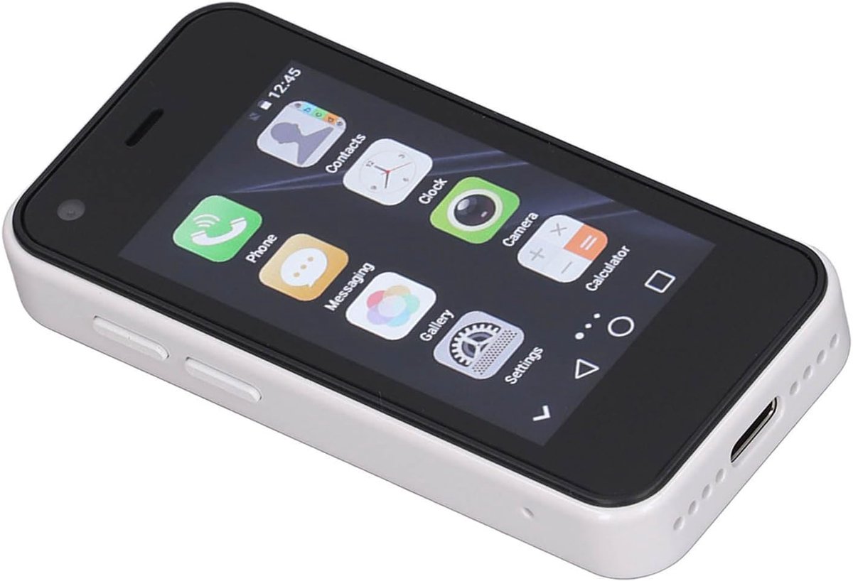 Mobiele telefoon, GPS Quad Core WiFi, multifunctionele mini-smartphone, draagbaar voor dagelijks leven (paardwit)