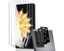 Screen Protector voor Honor Magic V2, 3 Stuks TPU Displaybeschermfolie met 2 Stuks Camerabescherming van Gehard Glas, HD Anti-kras Folie, Krasbestendig Bescherming