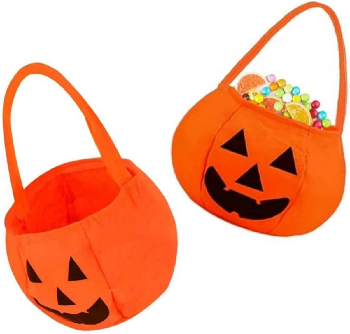 snoepzakjes, 2 stuks Halloween snoepzakjes, pompoensnoepzakjes, snoep- of zuurzakjes, voor banketfeest voor kinderen, Halloween (A)