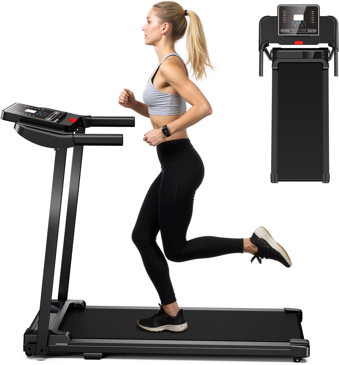 Favofit 3-in-1 opvouwbare loopband, 1–10 km/u, 2,5 pk piekvermogen, 12 automatische programma’s