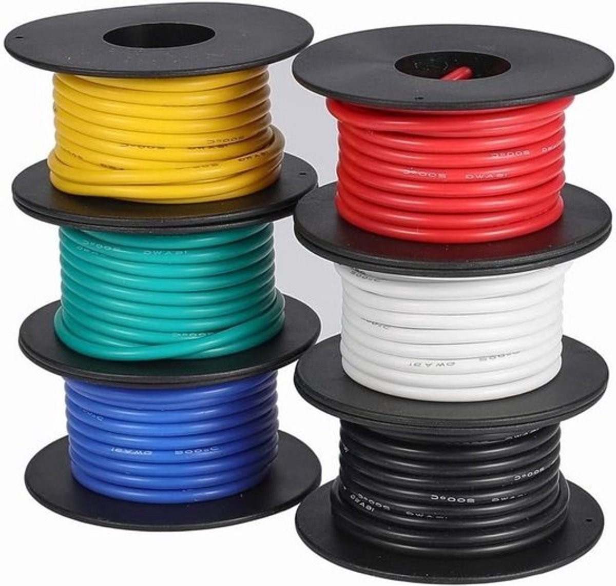 Elektriciteitsdraad met siliconen isolatie - Flexibele koperdraad - Elektronica reparatie - Hoge temperatuurbestendig - 10 meter - Zwart
