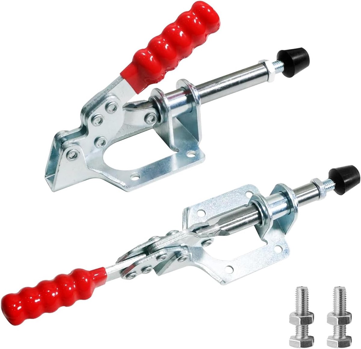 Kniehevelspanner 2-pack met snelle ontgrendeling, verstelbare kantelspanner, 136 kg capaciteit, ideaal voor timmerwerk en lassen