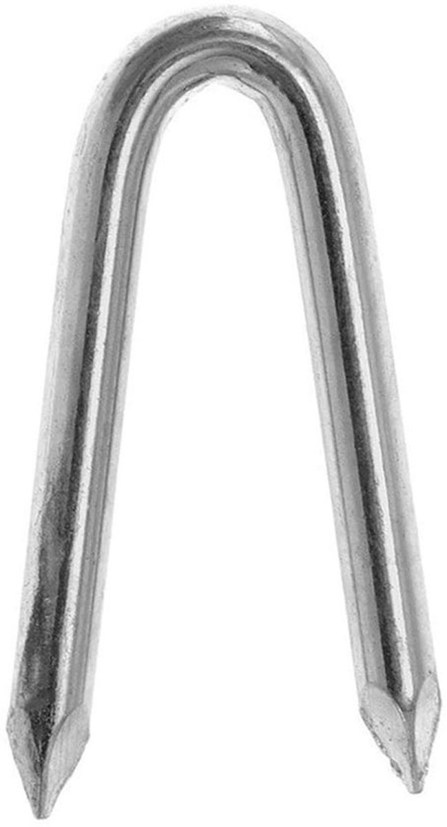 Verzinkte Stalen Klemmen en Nagels 2.5 x 25 mm - 100 Stuks voor Tuin en Omheining