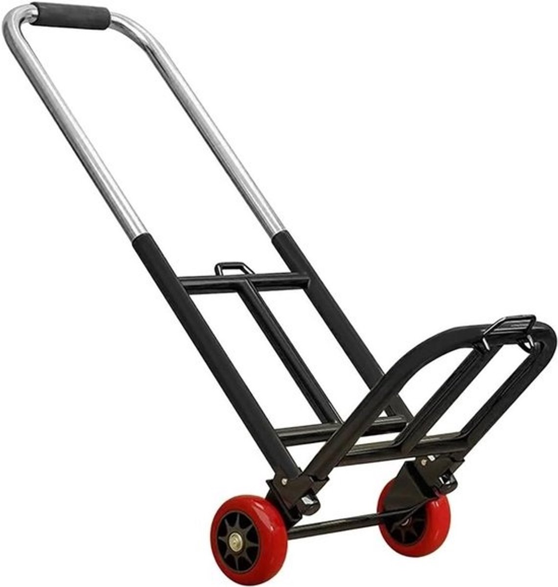 Vrachtwagen Bagagekar - Steekwagen Opvouwbaar - Spullen Vervoeren - Lichtgewicht Constructie - 27x43x100cm - Zwart