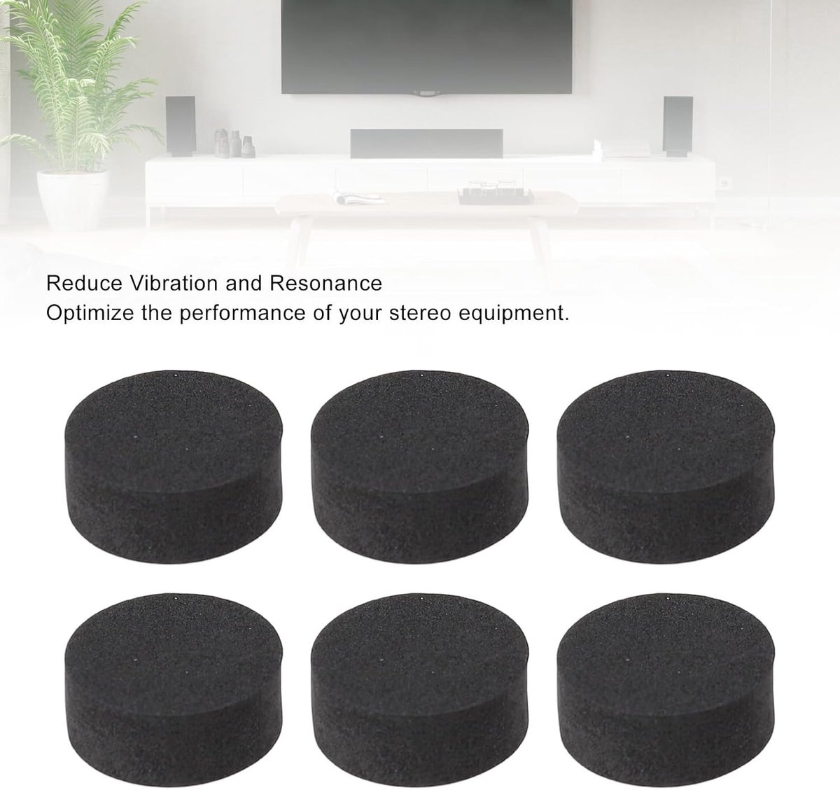 50 -stcs Eva Foam Subwoofer Isolation Pads, Self Adhesive & Anti Slip Pads voor, Luidsprekers, Subwoofers, Soundbar