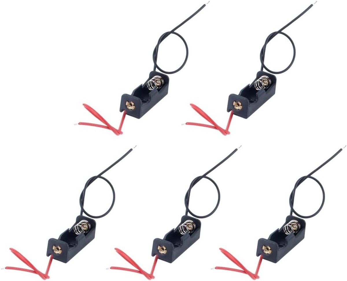 5 stuks 12V A23L 23A kunststof batterijhouder met veerklem, opbergdoos met draadkabels