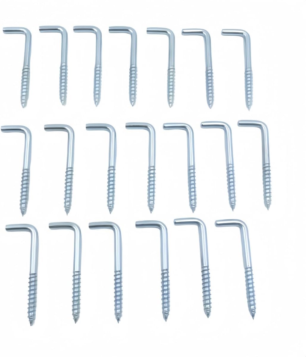 Haken, verzinken L-vormige schouder dressoir zelftappende schroefhaken, M3,8 x 50 mm