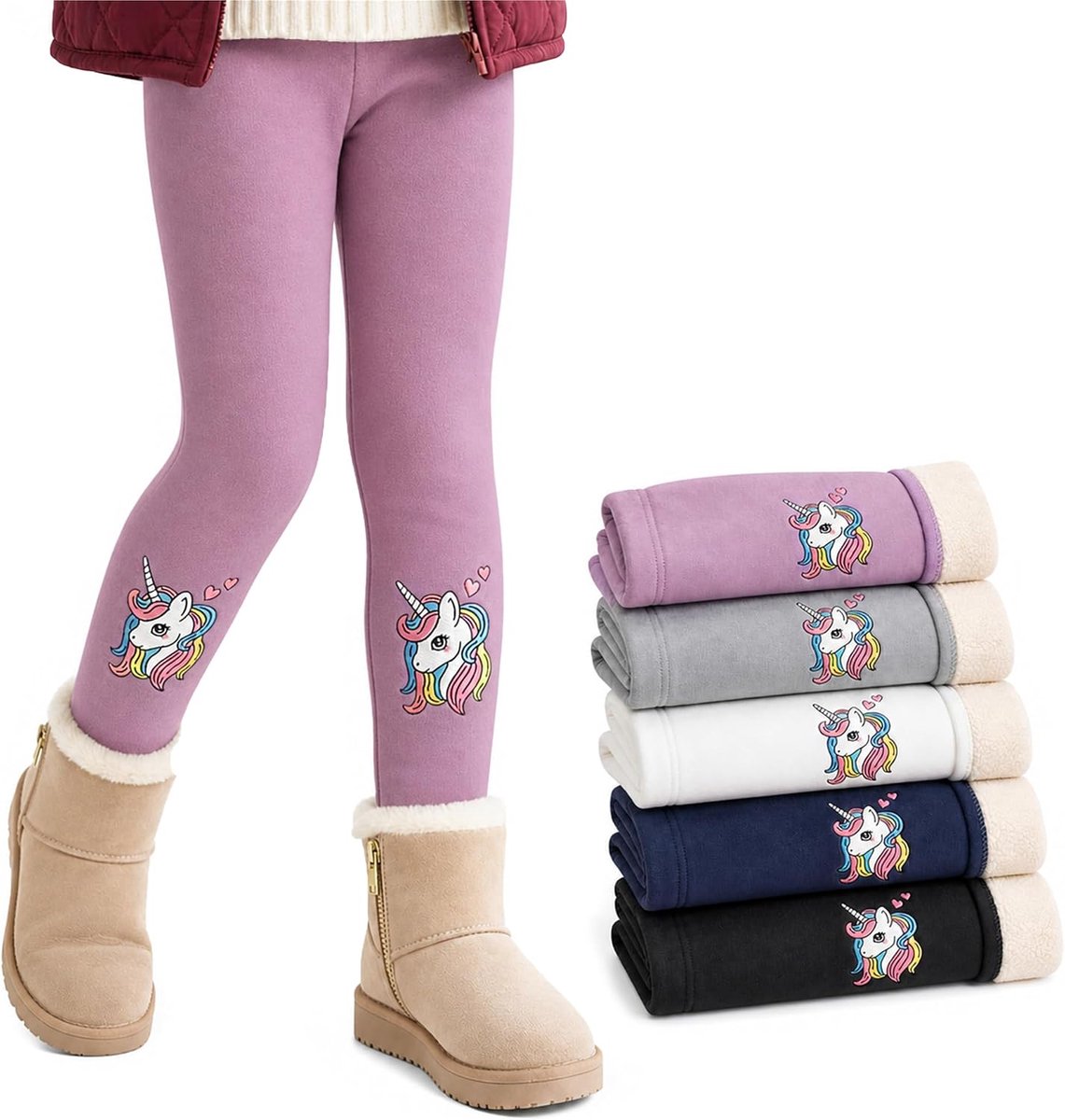Thermobroek voor Meisjes met Fleece Voering, maat 92-140